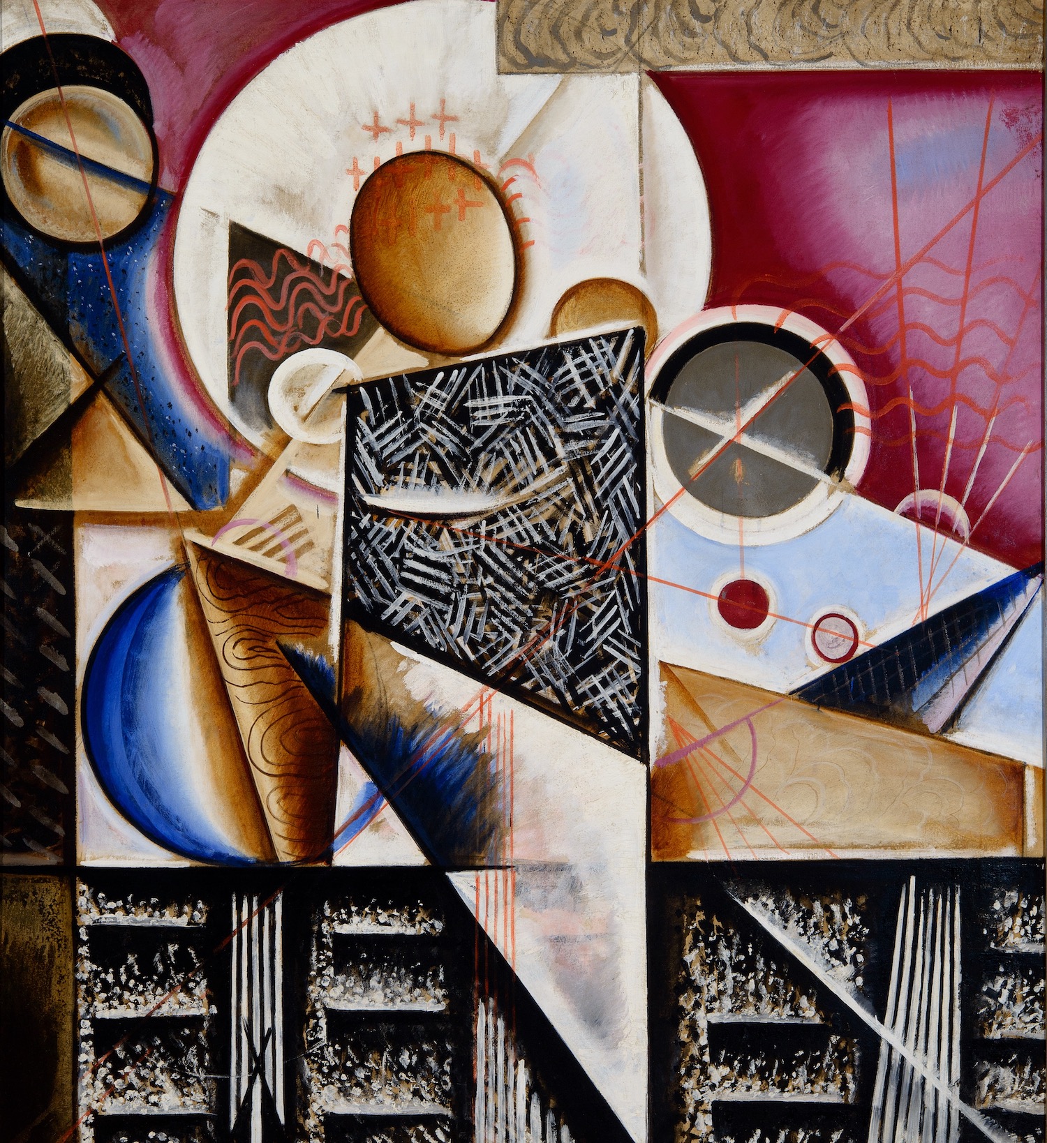 Béla Uitz: Icon Analysis (Analysis on a Purple Background), 1921/1922. Oil on canvas, 158×141 cm. Museum of Fine Arts – Hungarian National Gallery