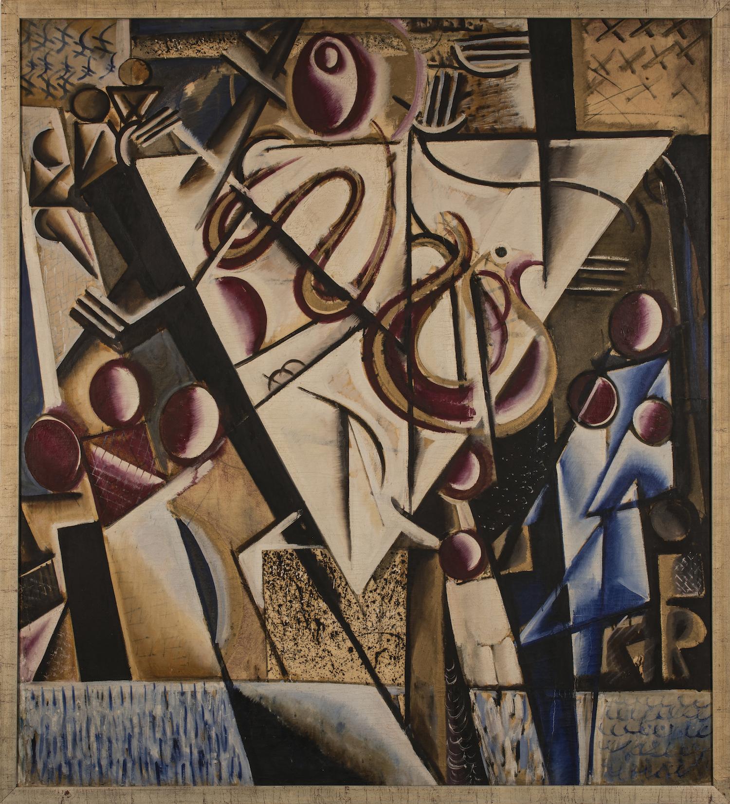 Béla Uitz: Icon Analysis (Abstract Composition with Female Figure), 1921/1922. Oil on canvas, 157×143 cm. Private Collection (Belgium)