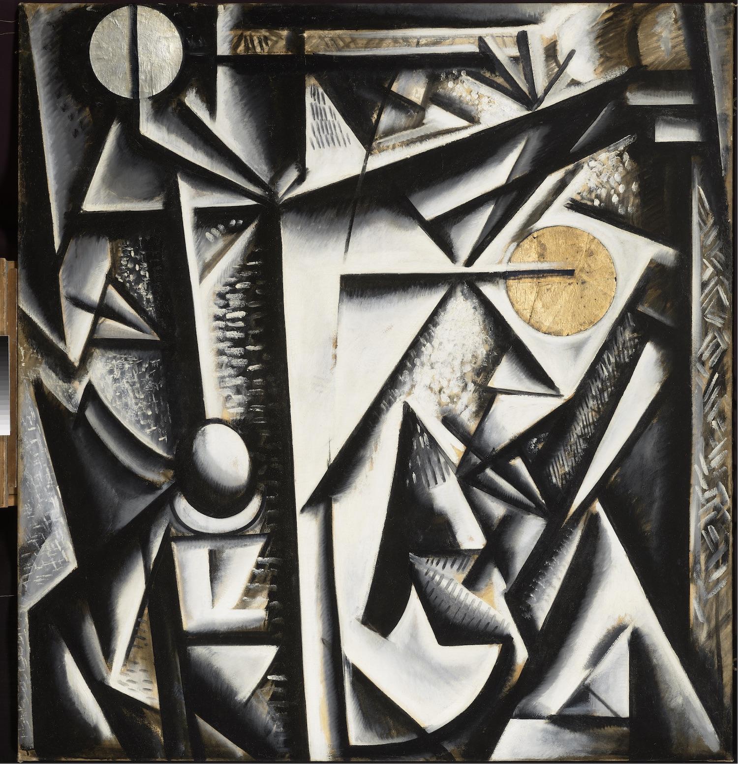 Béla Uitz: Icon Analysis (Annunciation), 1921/1922. Oil on canvas, 153×144 cm. Private Collection