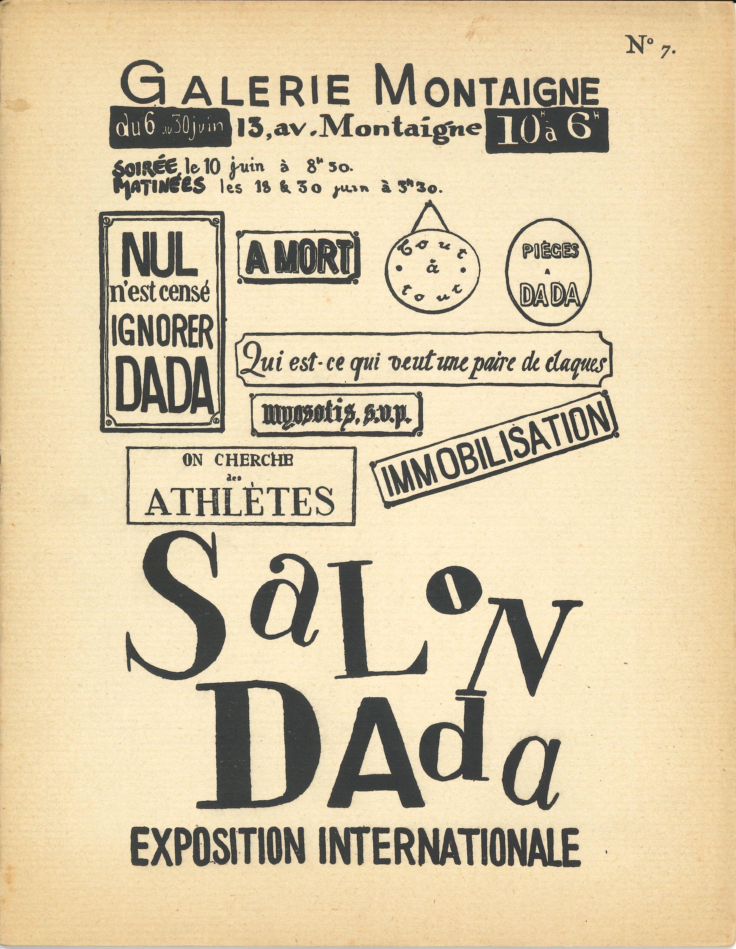 Tristan Tzara, a Salon Dada plakátja, 1921